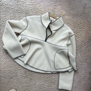 URBAN OUTFITTERS cream fleece pullover